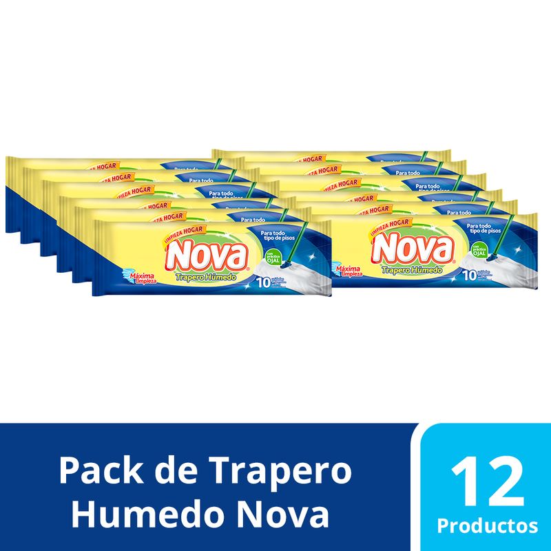 Pack Trapero Humedo Nova Con ojal 12 paq 10 un