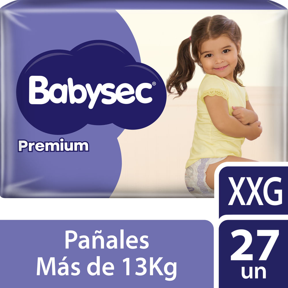 Pañales de Bebé Babysec Premium Cuidado Total 27 un XXG | Softys Chile